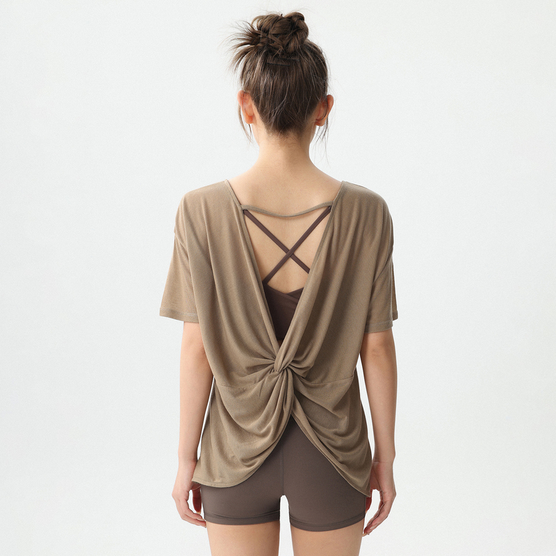 Lightweight, Loose-Fitting, Flesh-Covering Yoga Top for Women, Breathable, Quick-Drying, Slimming, Sports Top, Short-Sleeved Fitness T-Shirt Lightweight, Loose-Fitting, Flesh-Covering Yoga Top for Women, Breathable, Quick-Drying, Slimming, Sports Top, Short-Sleeved Fitness T-Shirt