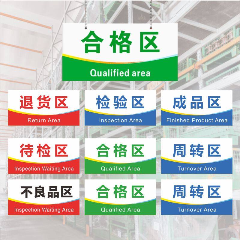 工厂车间仓库分区标识牌:让生产井然有序的秘密武器-工牌吊牌-淘宝好物网