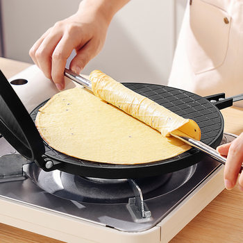 Cake Mold Egg Roll Pan Household Baking Tool Crispy Baking Tray Gas-Powered Double-Sided Pan Biscuit Egg Roll Maker