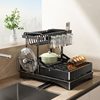 Drainage Bowl Rack, Small Storage Basket, New Storage and Water-Draining Kitchen Utensil Divider, Dish Rack, Rice Bowl Storage Cabinet