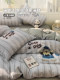 Jeanswest Towel Embroidery All-Cotton Bed Four-Piece Set 2026 New Model Master Bedroom Pure Cotton Bed Sheet Single Duvet Cover Three-Piece Set