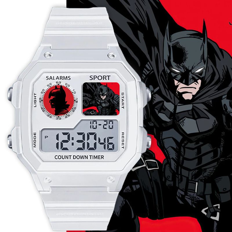 Batman-Themed Stylish and High-Looking Electronic Watch, Multi-Functional Waterproof Student Gift with Alarm Clock and Sports Watch