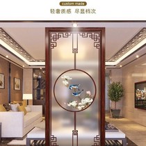 Nordic light luxury tempered glass screen partitions the living room to block the entrance decoration the bedroom entrance door and the entrance hall are light-transmitting and simple