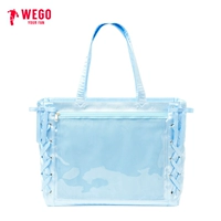 Атлас саксонский синий