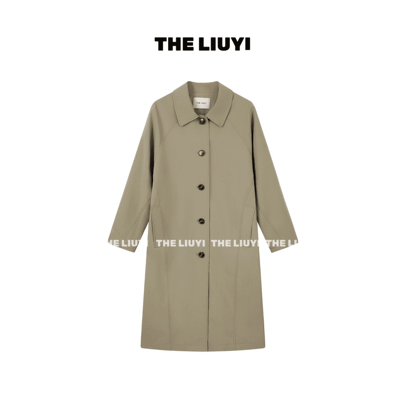 【Liuyi】Wooden Tone~ Autumn Long Korean-Style Trench Coat Jacket 68149