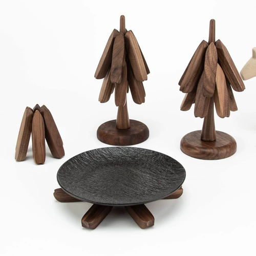 Обеденная тарелка, деревянная посуда из натурального дерева, защита от ожогов, изысканный стиль