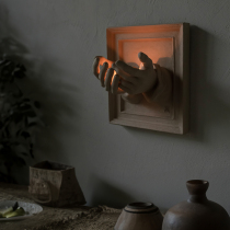 Jellypaint Original Praying Hands) Handmade Art Aromatherapy Candle Holder Pendant Medieval French Wall Decor