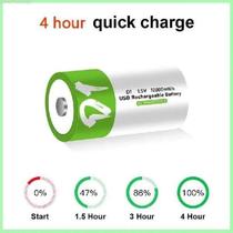 1-10PCS USB Rechargeable D Size Batteries LR20 Li-ion 1 5V 1