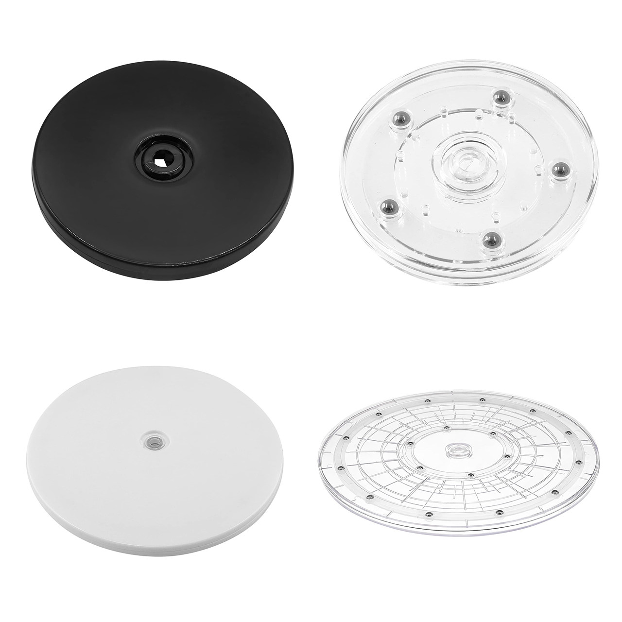 アクリル製透明ターンテーブルディスプレイスタンドベース、360度手動回転テーブル、手動ターンテーブルジュエリーディスプレイスタンド