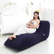 Larger and longer lazy sofa S-shaped flocked inflatable sofa chair sofa bed inflatable recliner armchair