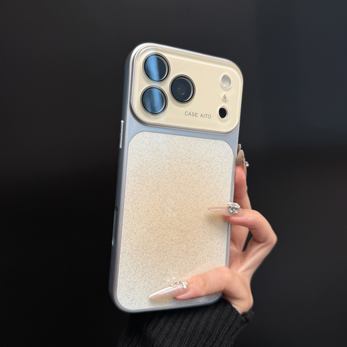 Coque de téléphone pailletée dégradée pour iphone 17 pro max 16 15 14_voghion.com