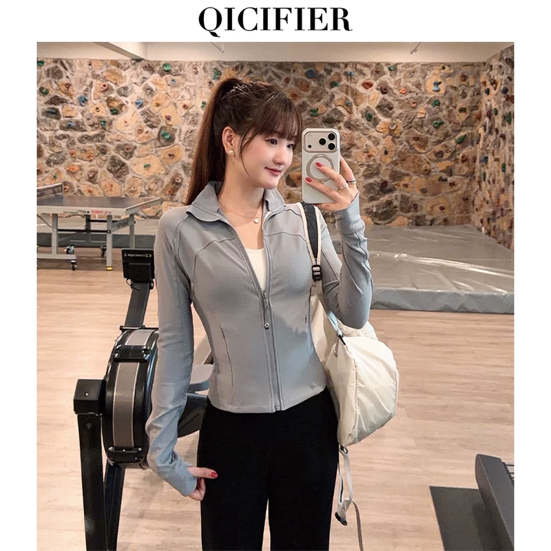 Qicifier Cartoon Figure Ribbed Stand Collar Sports Jacket 2610Lw