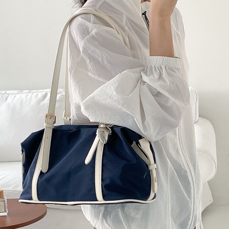 Dasein『Earth Gravity』Casual French-Style Contrasting Color Nylon Splicing Large-Capacity Casual Sports Yoga Bag