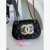 Double Large Vintage Diamond Chain Crossbody Bag