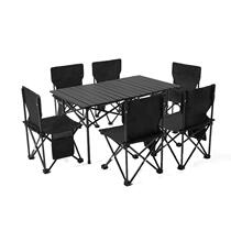 Outdoor portable folding tables and chairs for camping yard beach self-driving tour black grilled {* grilled beach picnic egg rolls