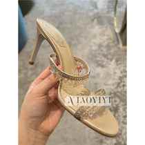 Malatang Rene Caovilla RC womens high-heeled sandals new Chandelier slippers Europe