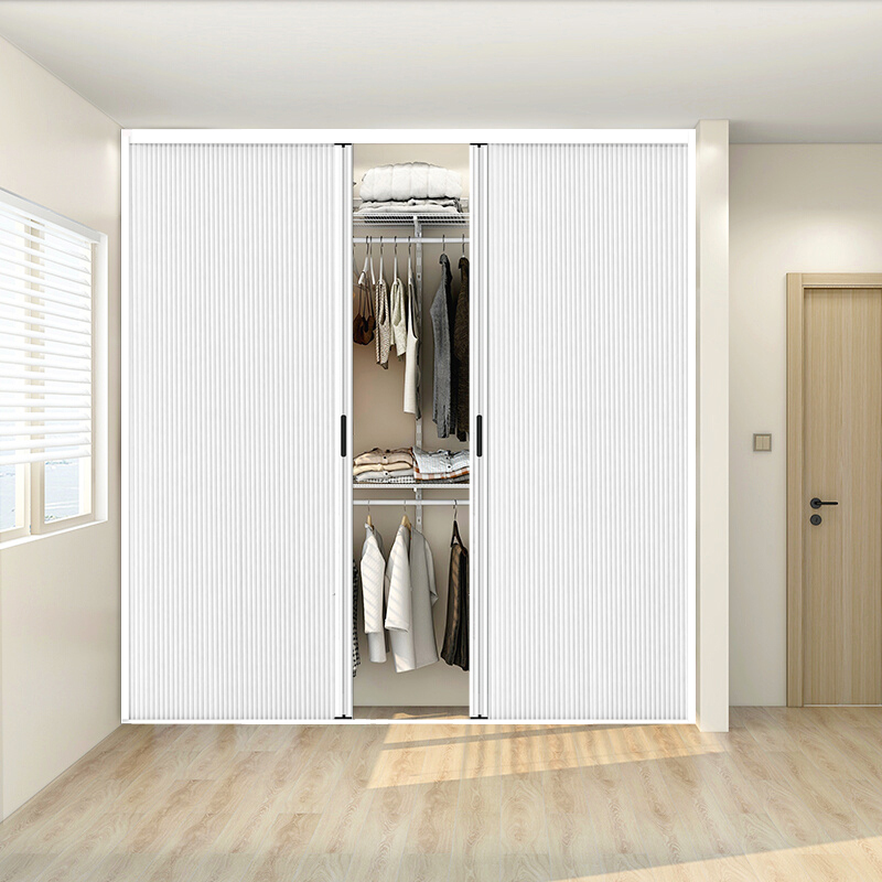Wardrobe Folding Door Open-Style Metal Built-In Closet Invisible Honeycomb Sliding Door No-Drill Telescopic Partition Sliding Door Wardrobe Folding Door Open-Style Metal Built-In Closet Invisible Honeycomb Sliding Door No-Drill Telescopic Partition Sliding Door