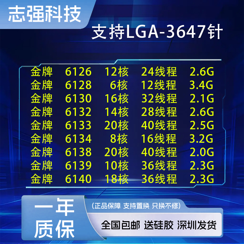 Zhiqiang 6126 6128 6130 6132 6133 6138 6140 6150 6152 6154 Cpu Zhiqiang 6126 6128 6130 6132 6133 6138 6140 6150 6152 6154 Cpu
