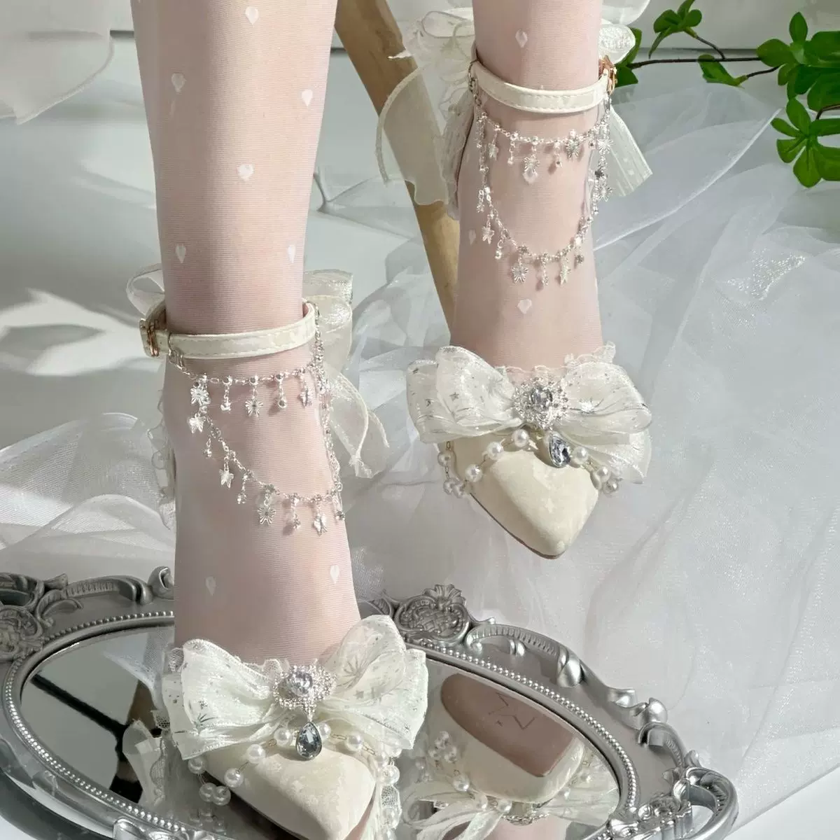 Meow Meow Jiang 2026 Spring and Summer New Versatile Lolita High Heels (5cm-8cm) Adult Wedding Shoes
