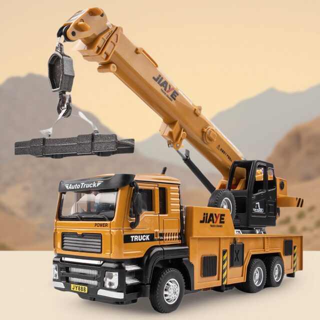 Children's Oversized Crane Toy Crane Vehicle Engineering Vehicle Excavator Toy Car Model Alloy for Boys