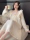 Women's Pajamas, Early Spring New Style, Imitation Cotton Jacquard, Sweet Princess Style Nightgown, Plus Size 120kg Fat mm Home Wear