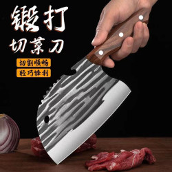 Longquan Hand-Forged Kitchen Knife Household Sharp Fish Head Knife Kitchen Meat Cleaver Slicing Knife Cutting Board Kitchen Utensil Set
