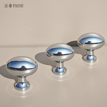 Fashe Human Comedy Brass Pigeon Egg French Silver Wardrobe Door Handle Drawer Cabinet Cabinet Handle