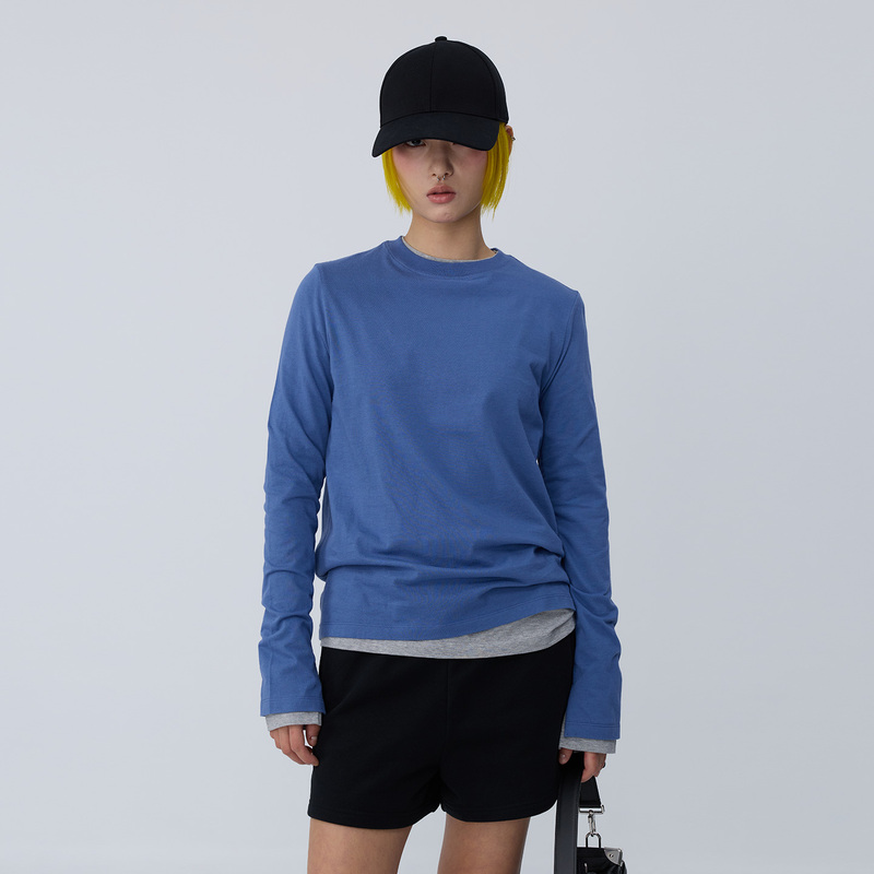 Filgood26 Spring 4-Color Long-Sleeved T-Shirt, Tight-Fitting but Not Close-Fitting, with Slit Cuffs Fg05T12/4/5