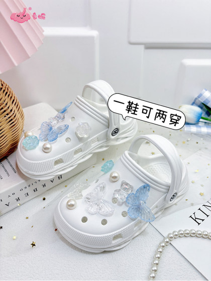 儿童洞洞鞋2025新款夏季女孩女童拖鞋室内居家可外穿防臭软底防滑