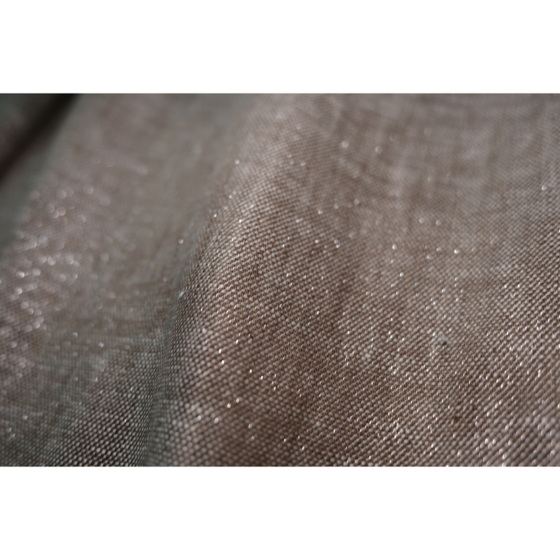B*C Special Offer: Gold and Silver Thread Linen Wide-Leg Pants