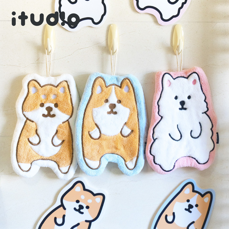 Original Puppy Hand Towel, Hanging Hand Towel, Cute, Absorbent, Thickened Towel, Cartoon Towel, Pet Accessories Original Puppy Hand Towel, Hanging Hand Towel, Cute, Absorbent, Thickened Towel, Cartoon Towel, Pet Accessories