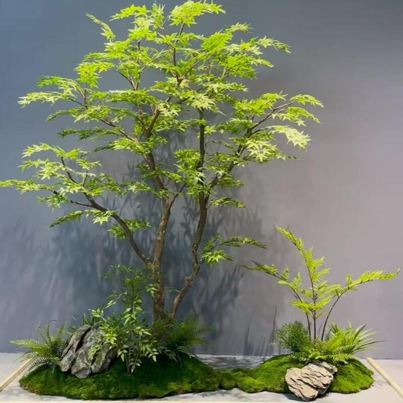 Simulated Green Plants, Chicken Claws, Fake Green Maple, Maple Trees, Fake Trees, Landscaping Windows, Tea Rooms, Window Plants, Decorative Ornaments
