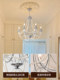 Feiduo Light French-Style Chandelier, Crystal Lamp, Romantic Bauhaus Dining Room Bedroom High-End Pearl Chandelier, Candle Chandelier