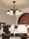 Feiduo French-Style Mid-Century Living Room Chandelier Lily-Of-The-Valley Main Bedroom Lamp Simple American Retro Dining Room National-Style Lighting Fixtures