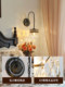 Feiduo French Accessible Luxury Crystal Wall Lamp Black American Living Room Sofa Tv Background Wall Lamp Bedroom Bedside Lamps