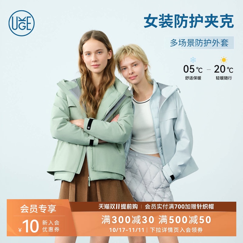 26 Autumn/Winter | Ukge Women's Protective Jacket Fluorine-Free Eco-Friendly Lightweight Outdoor Commuting Coat S015 26 Autumn/Winter | Ukge Women's Protective Jacket Fluorine-Free Eco-Friendly Lightweight Outdoor Commuting Coat S015