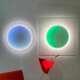 Full Moon Wall Lamp Modern Living Room Round Square Moodmoon Designer Corridor Bedroom Colorful Dimmable Atmosphere Light