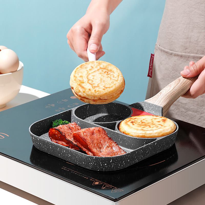 Fried Eggs Burger Machine Non Stick Small Flat Bottom Home Stew Pan Fried Pan Breakfast Omelets Eggburg Pan Mold Omelets