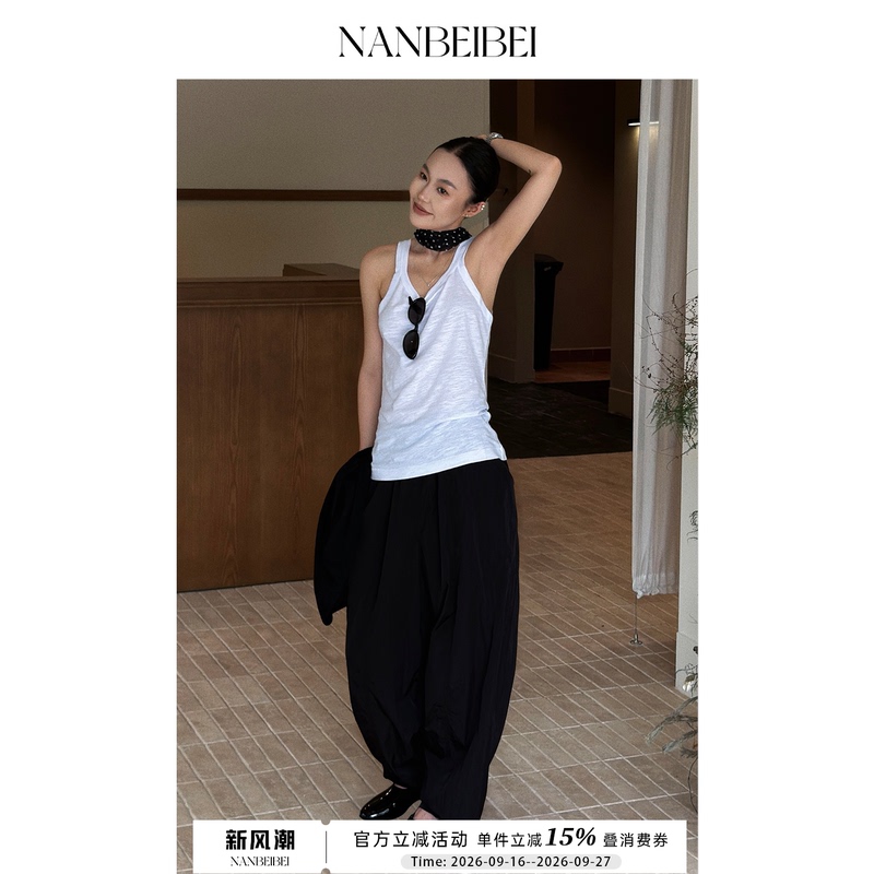Nanbeibei Slim Fit Hot Girl Sports Tank Top Women's Summer New Sleeveless Camisole Top