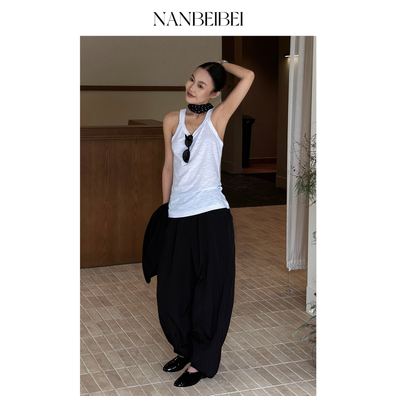 Nanbeibei Slim Fit Hot Girl Sports Tank Top Women's Summer New Sleeveless Camisole Top Nanbeibei Slim Fit Hot Girl Sports Tank Top Women's Summer New Sleeveless Camisole Top