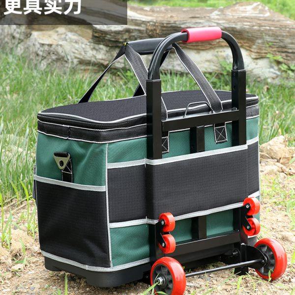Tool kit hardware large capacity knot, plastic-resistant solid electrician square bag storage bag woodworking tool bag pull rod