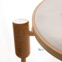 Manufacturer of high-end beech solid wood portable round desktop embroidery stand adjustable rotating hand embroidery embroidery stand