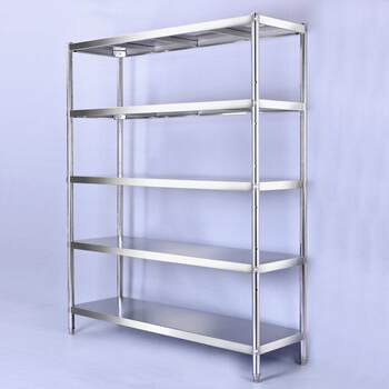 Household stainless steel kitchen shelf five-layer floor storage rack storage rack sorting rack warehouse shelf 5-layer rack