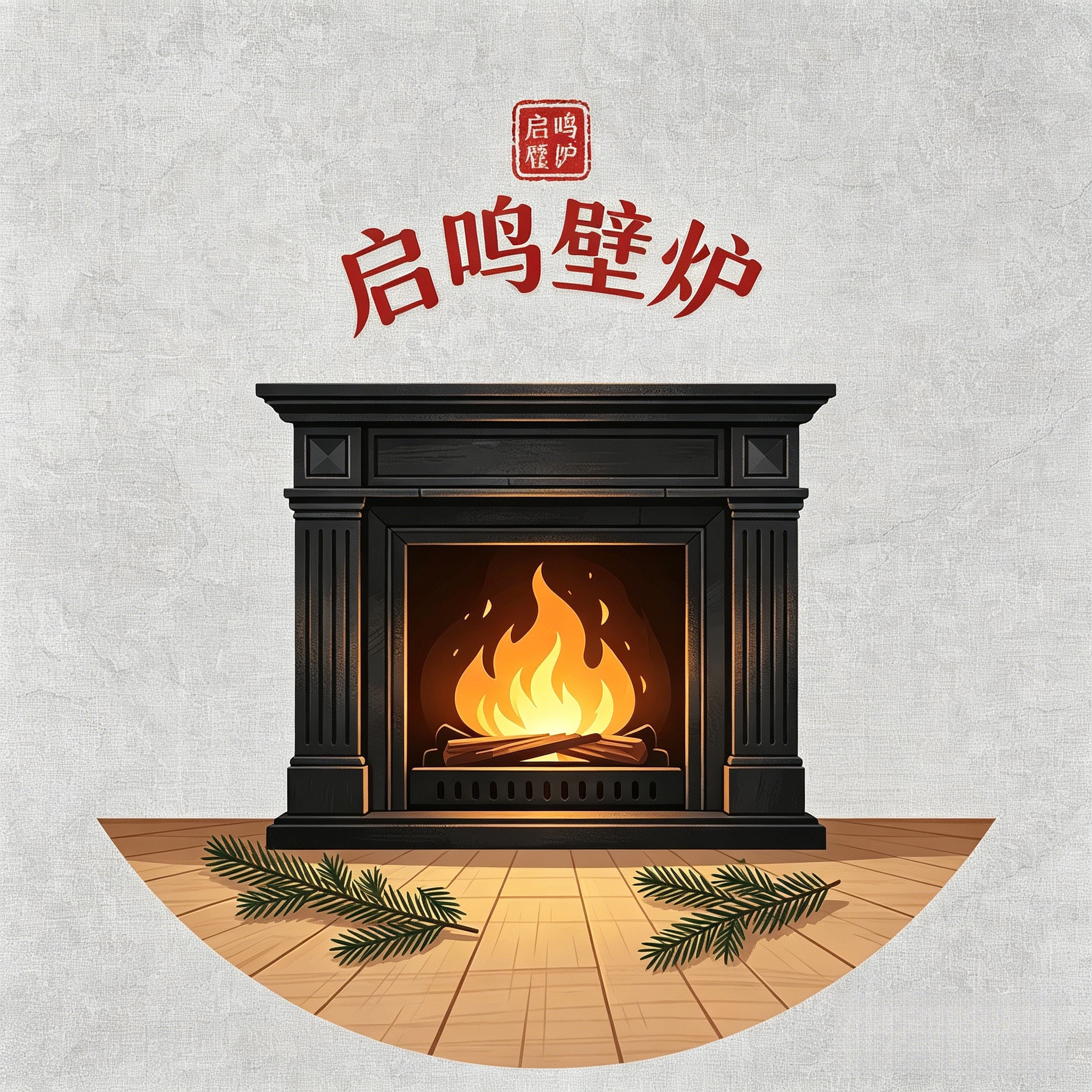 启鸣壁炉