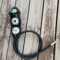 Italian SEAQUANTUM diving one-way table oxygen bottle triple table deep diving barometer depth gauge compass