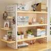 Desktop storage shelf desk storage shelf household multi-layer book display shelf office desk hole board placement shelf