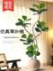 Artificial Plant Ficus Lyrata Floor-Standing Potted Plant, Large Indoor Faux Green Plant Decoration, Living Room Light Luxury Decorative Flower Artificial Tree