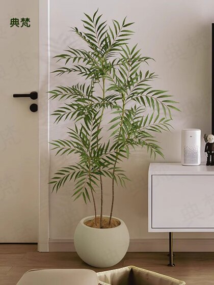 Top Ten Benefits of Artificial Green Plants: High-End Light Luxury Artificial Green Plants, Indoor Large-Scale Simulated Trees, Floor-Standing Bonsai Decoration