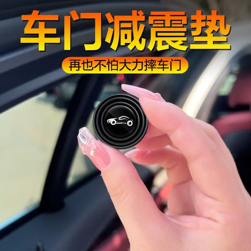 Universal Car Door Shock-Absorbing Buffer Pad, Thickened Silicone Protection to Reduce Abnormal Noise When Closing the Door, Silent Soundproofing, Shock-Absorbing and Anti-Collision Sticker