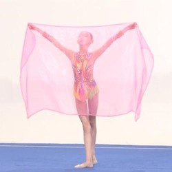 예술 체조 춤 스카프 얇고 투명합니다